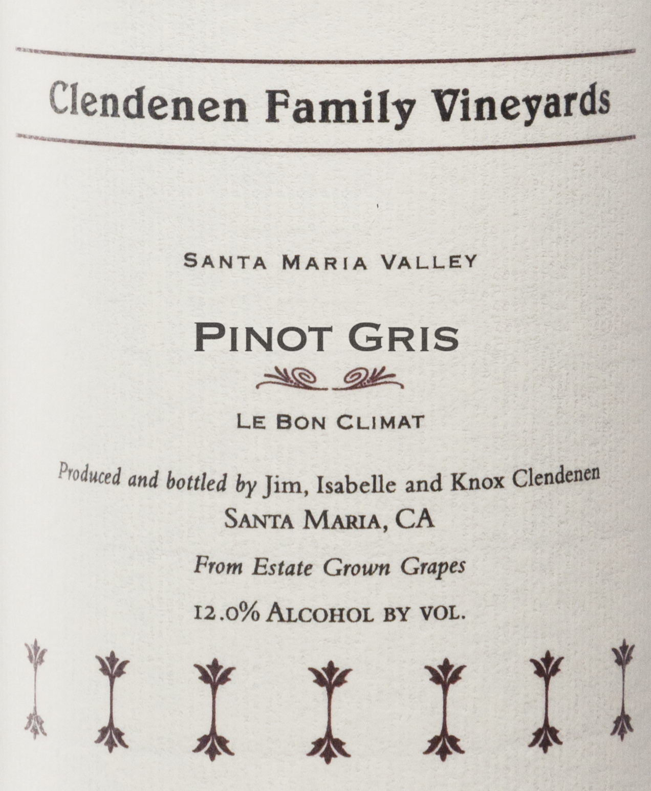 CFV - Pinot Gris - Label