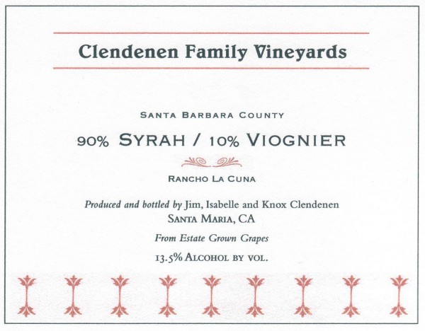 CFV - Syrah Viognier - Label
