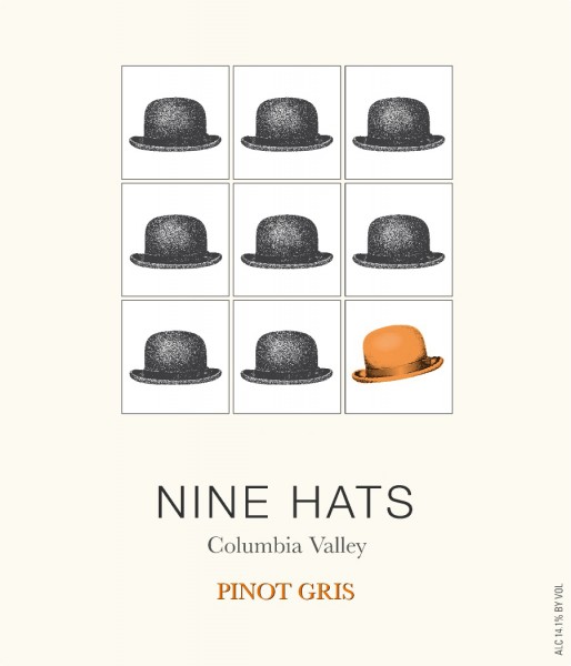 LS - Nine Hats Pinot Gris - Label