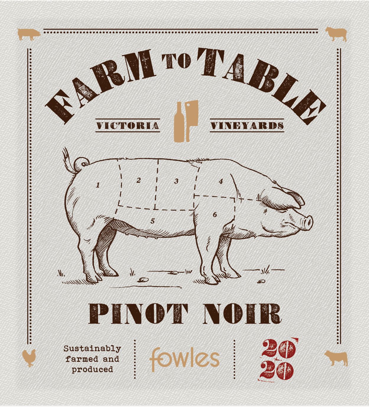FARM to TABLE - Pinot Noir 2020 - Label Image